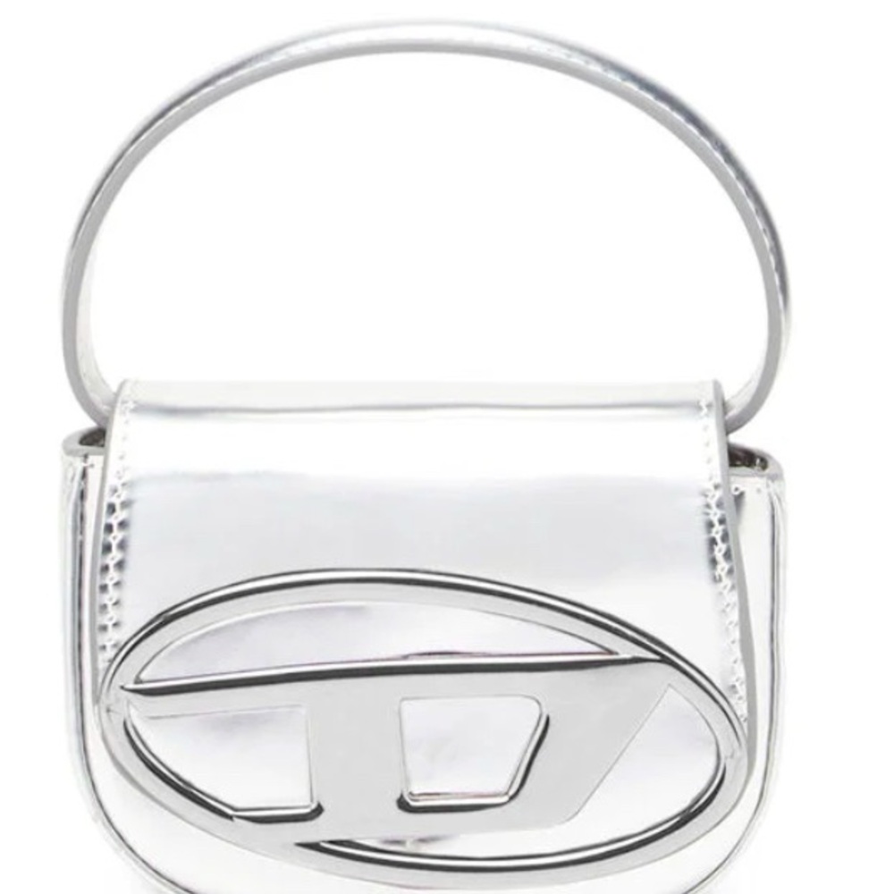 Diesel Silver Metallic Mini Crossbody Bag